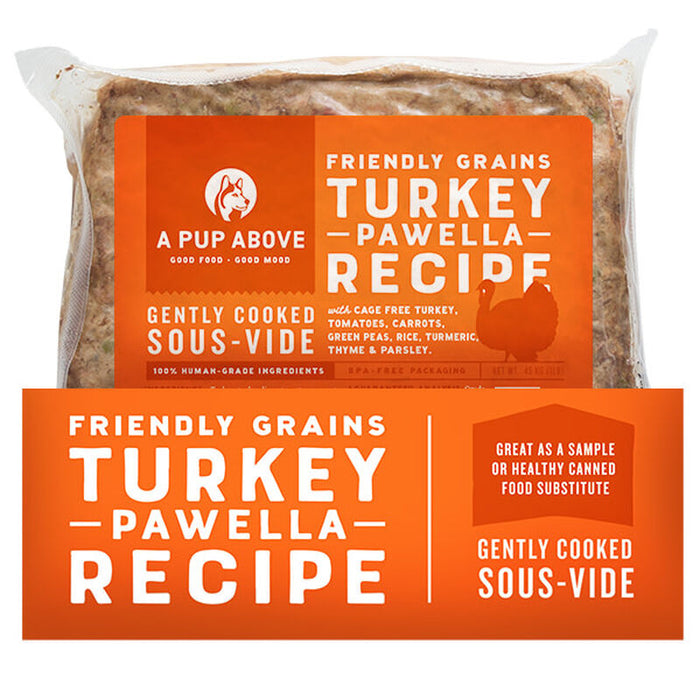 A PUP ABOVE GENTLY COOKED TURKEY STEW  12 LB