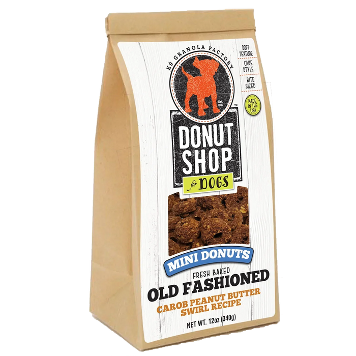 K9 Granola Factory Old Fashioned Mini Donuts, Carob Peanut Butter Swirl Recipe Dog Treats