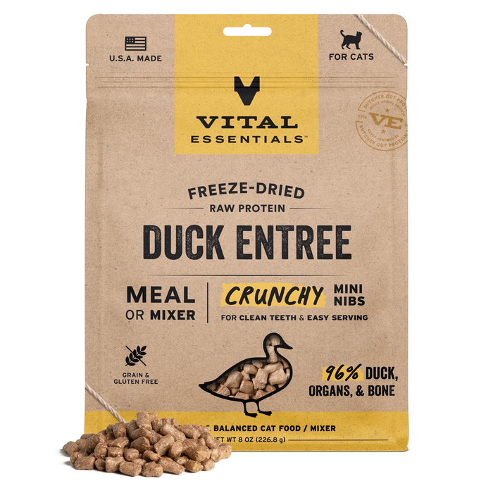 Vital Essentials Freeze-dried Raw Protein Entree Crunchy Mini Nibs Cat Food