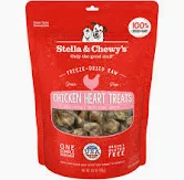 STELLA & CHEWYS TREATS FD CHICKEN HEARTS 11.5 OZ