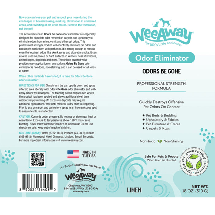 Wee Away Home Cleaning Odors Be Gone Linen 18 oz