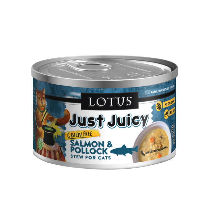 CAT LOTUS GRAIN FREE JUICY SALMON & POLLOCK STEW 2.5 OZ