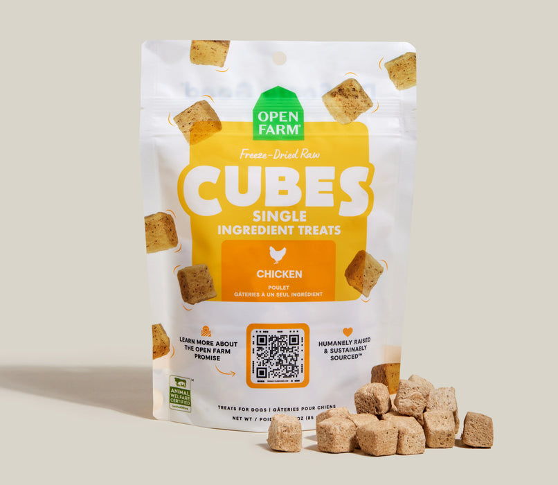 OPEN FARM DOG TREAT FD CUBES 3 OZ