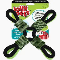 JOLLY PETS KNOT-N-CHEW TIK-TAK TUGZZ X SML/MED