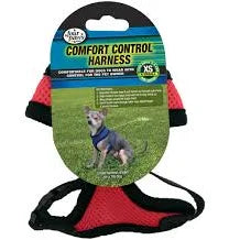 FOUR PAWS COMFORT CONTROL HARNESS MEDIUM RED