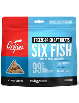 CAT ORIJEN SIX FISH TREATS 1.25 OZ