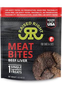 Raised Right Single Protein Liver Chip Treats