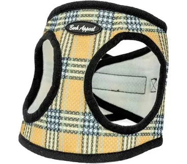 BARK APPEAL HARNESS MESH EZ TAN PLAID S