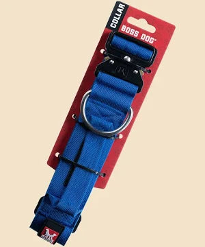 BOSSDOG TACTICAL ADUSTABLE XLARGE BLUE 2" 20" TO  28" COLLAR