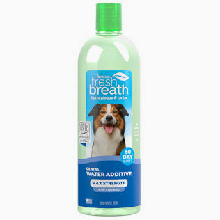 TROPICLEAN DOG HEALTH FRESH BREATH ORAL CARE WATER ADDITIVE ADVANCED WHITENING 33 OZ