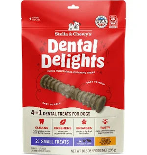 STELLA & CHEWYS DENTAL DELIGHTS SMALL  BONES IN BAGS 21 CT