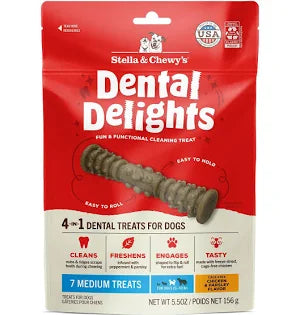STELLA & CHEWYS DENTAL DELIGHTS M BONES IN BAGS  27 CT