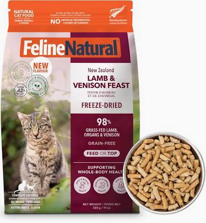 FELINE NATURALS FREEZE DRIED CAT FOOD