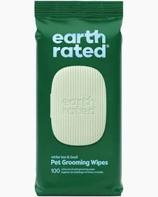 EARTHRATED DOG WHITE TEA & BASIL WIPES 100 CT
