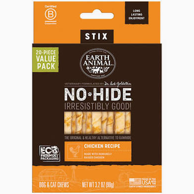 Earth Animal No-Hide Stix  | Dog & Cat Chews