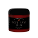Jar of soft paw flea and tick cream with a black label.