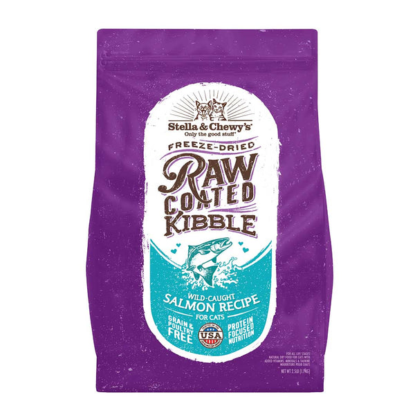 STELLA & CHEWYS CAT RAW COATED KIBBLE SALMON 5 LB