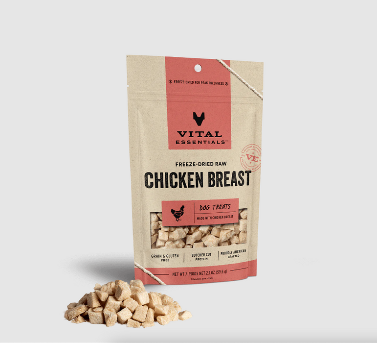 VITAL ESSENTIALS DOG FD CHICKEN BREAST TREATS 2.1 OZ