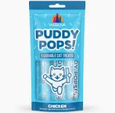 WERUVA PUDDY POPS LICKABLE CAT TREATS CHICKEN 5 PK