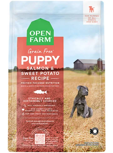 OPEN FARM DOG DRY SALMON AND SWEET POTATO  GF PUPPY 4 LB
