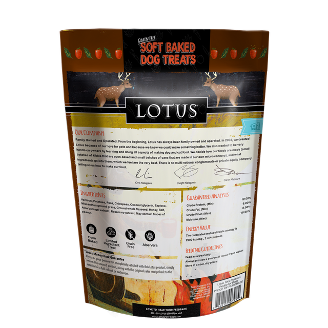 Lotus Dog Treats Venison Recipe