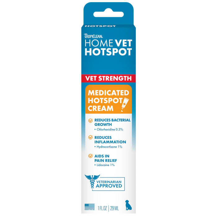 Tropiclean Homevet Hotspot Cream | Vet Strength 1 oz