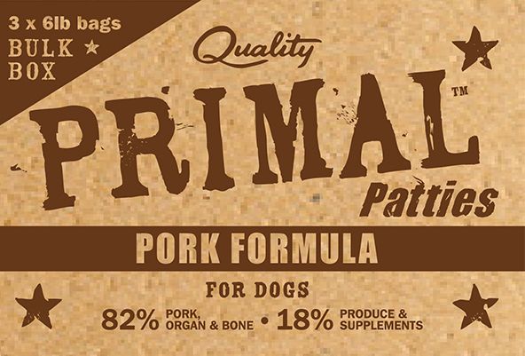 PATTIES PRIMAL DOG RAW FROZEN 18 LB