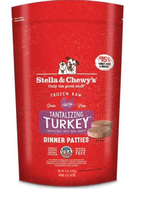 STELLA & CHEWYS DOG RAW TURKEY PATTIES 3 LB